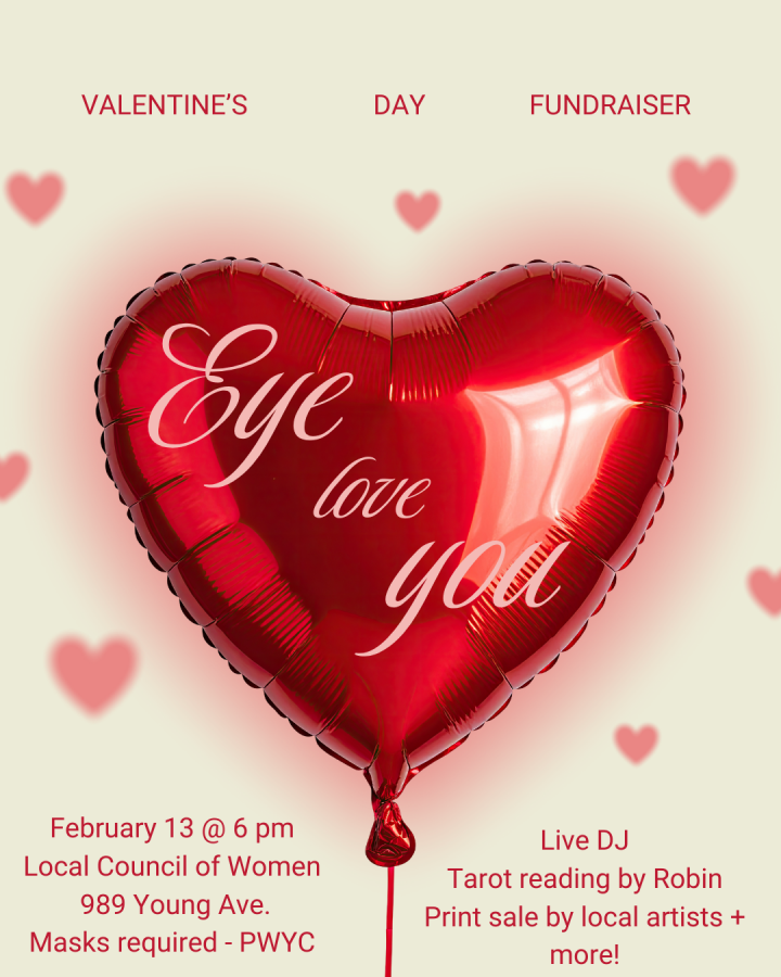 Infographic about Eyelevel's Eye Love You fundraiser at the Local Council of Women on Feb 13th, 2026